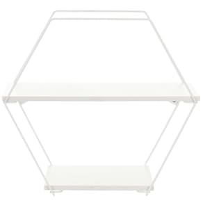 Prateleira Decorativa Geometrica Hexagonal Branco