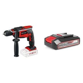 Kit Furadeira de Impacto Tc-id 18 Li com Bateria Power-x-change 18v 2,5 Ah Li Einhell Preto
