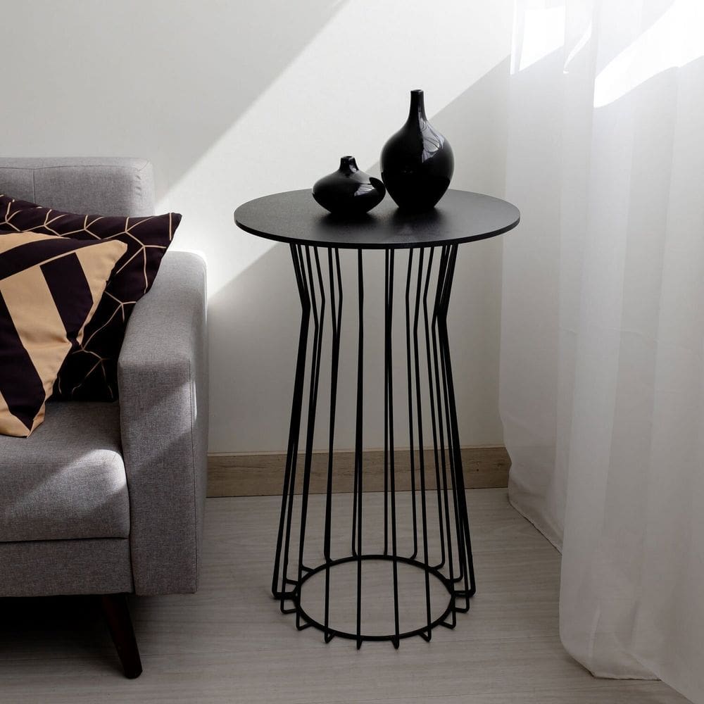 Conjunto com 02 Mesas Conica Preto