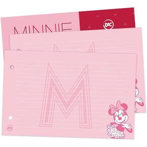 Bloco Refil para Mini Fichário Argolado com 80 Folhas Decoradas Minnie DAC, Ref:3782RE