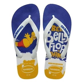 Chinelo Havaianas Simpsons Masculino - Azul e Branco