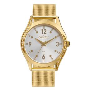 Relógio Condor Feminino Ref: Copc21jmt/4k Casual Mesh Dourado