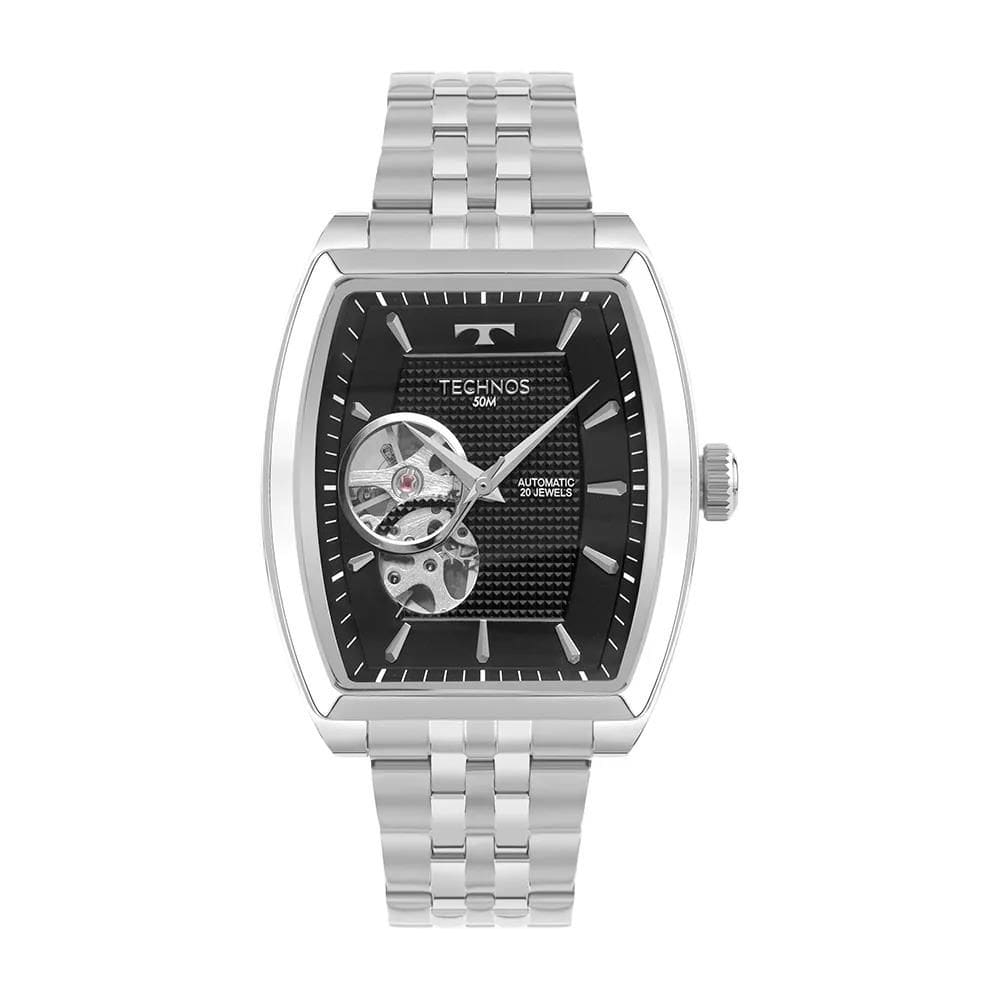 Relógio Technos Masculino Ref: G3265ax/1p Automático Prateado