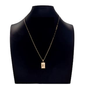 Colar Carti 2mm pingente Para nomes com a Letra H
