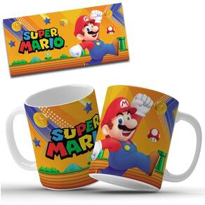 Caneca Gamer Personalizada Do Super Mario Decoração