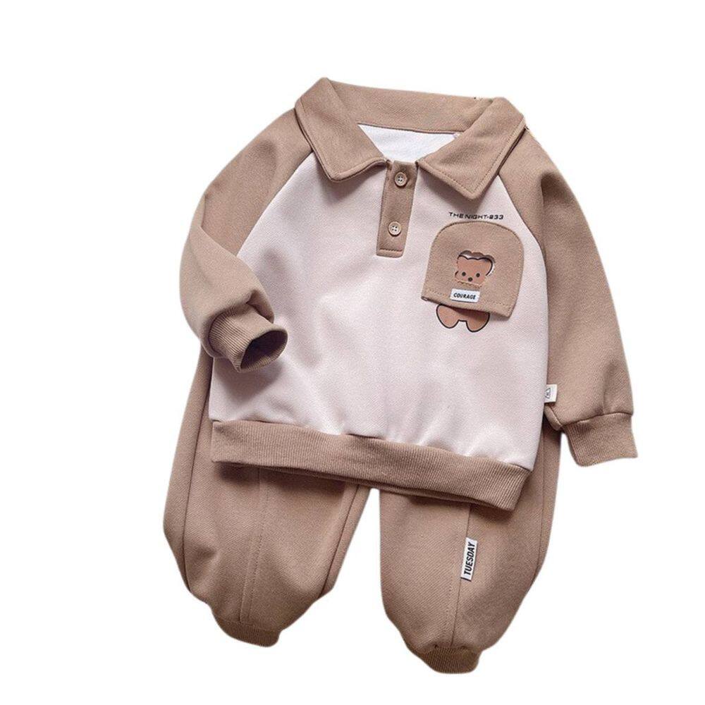 Conjunto Roupa Moletom Infantil Urso Menino