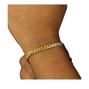 Pulseira Cubana 6mm moeda antiga
