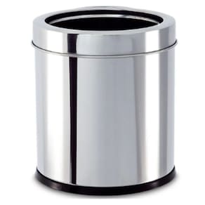 Lixeira redonda de aço inox para colocar em banheiro