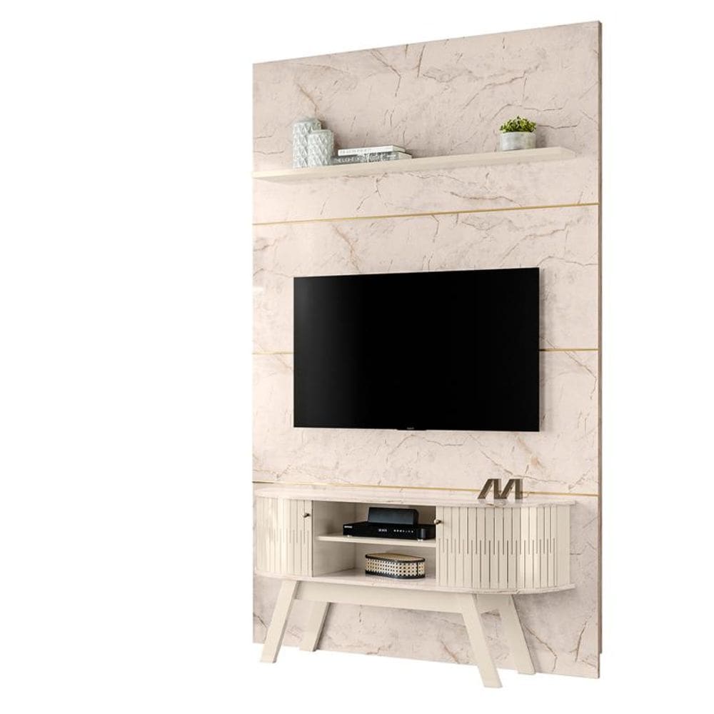 Painel Bancada Silverstone Calacata/Off White - Madetec