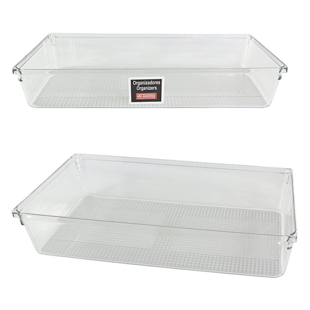 Organizador de Gavetas Bandeja Plático Transparente 30x15