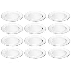 Kit 12 Sousplat de Cristal Wolff 32cm Mesa Posta Lugar Americano Redondo Eventos
