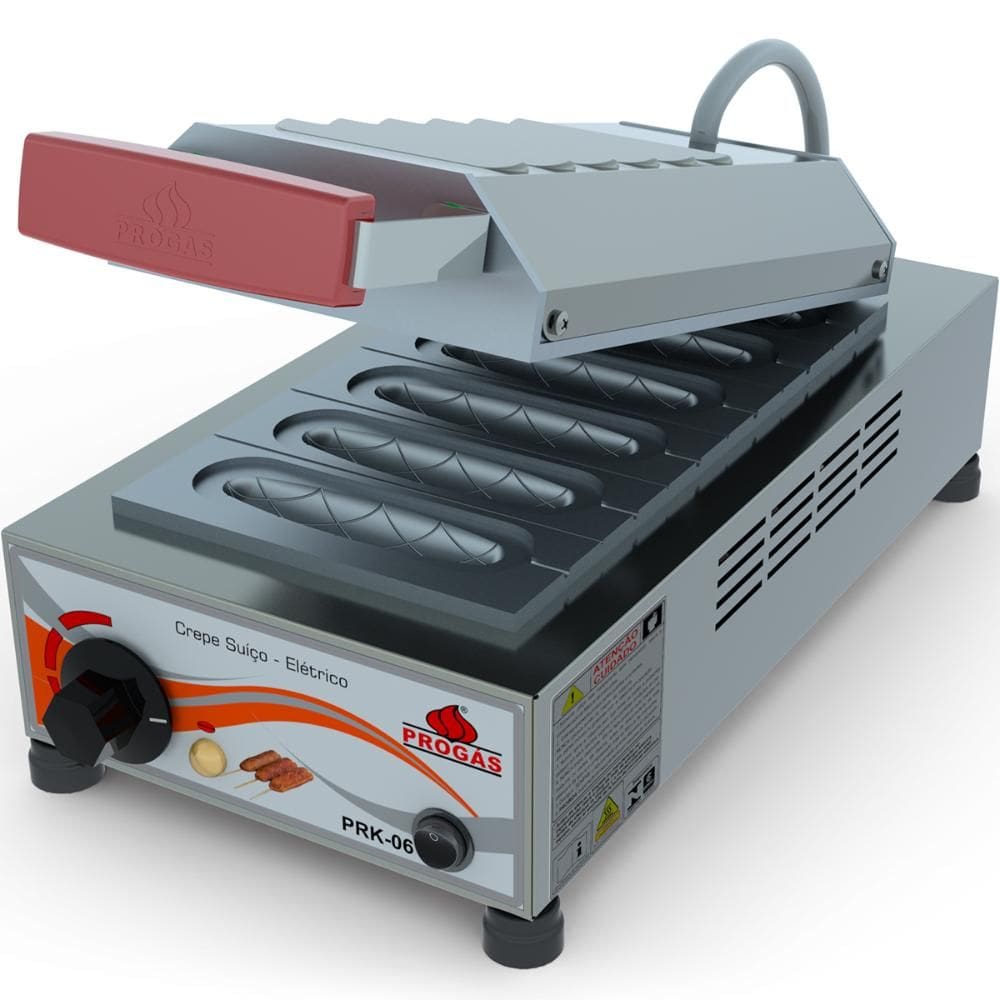 Máquina Crepeira Elétrica para 6 Crepes Suíços em 5 Minutos