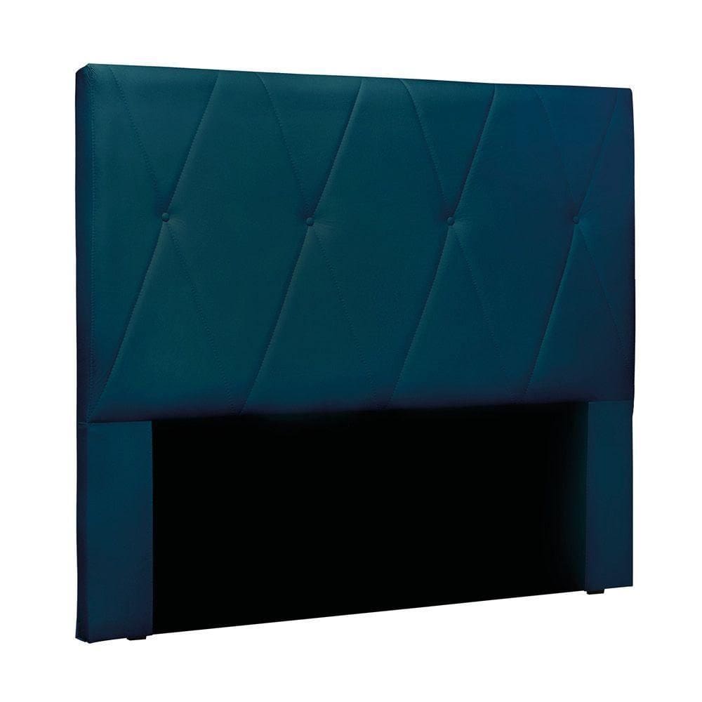 Cabeceira Cama Box King 195 Cm Aquilla Veludo Azul Marinho S04 - D`rossi