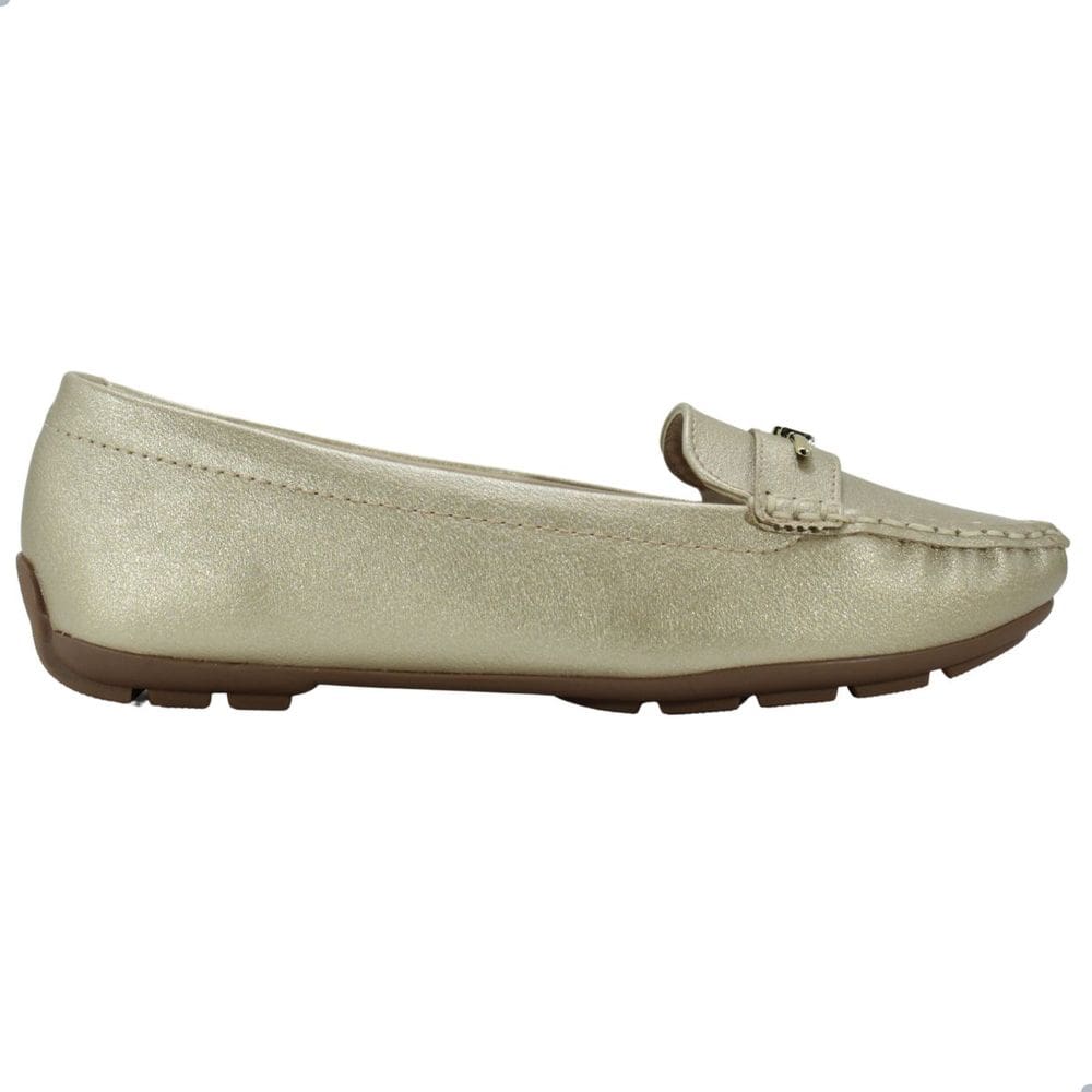 Mocassim Modare Metalizado Viena Dourado