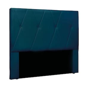 Cabeceira Cama Box Casal 140 Cm Aquilla Veludo S04 - D`rossi Cor Azul Marinho