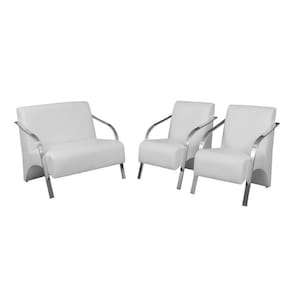 ConjPoltronas 1 Dois Lugares 2 Um Lugar Braços Alumínio Tecido Sintético
