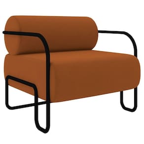 Poltrona Decorativa Para Sala Industrial Kira K04 Veludo Telha Mpozenato