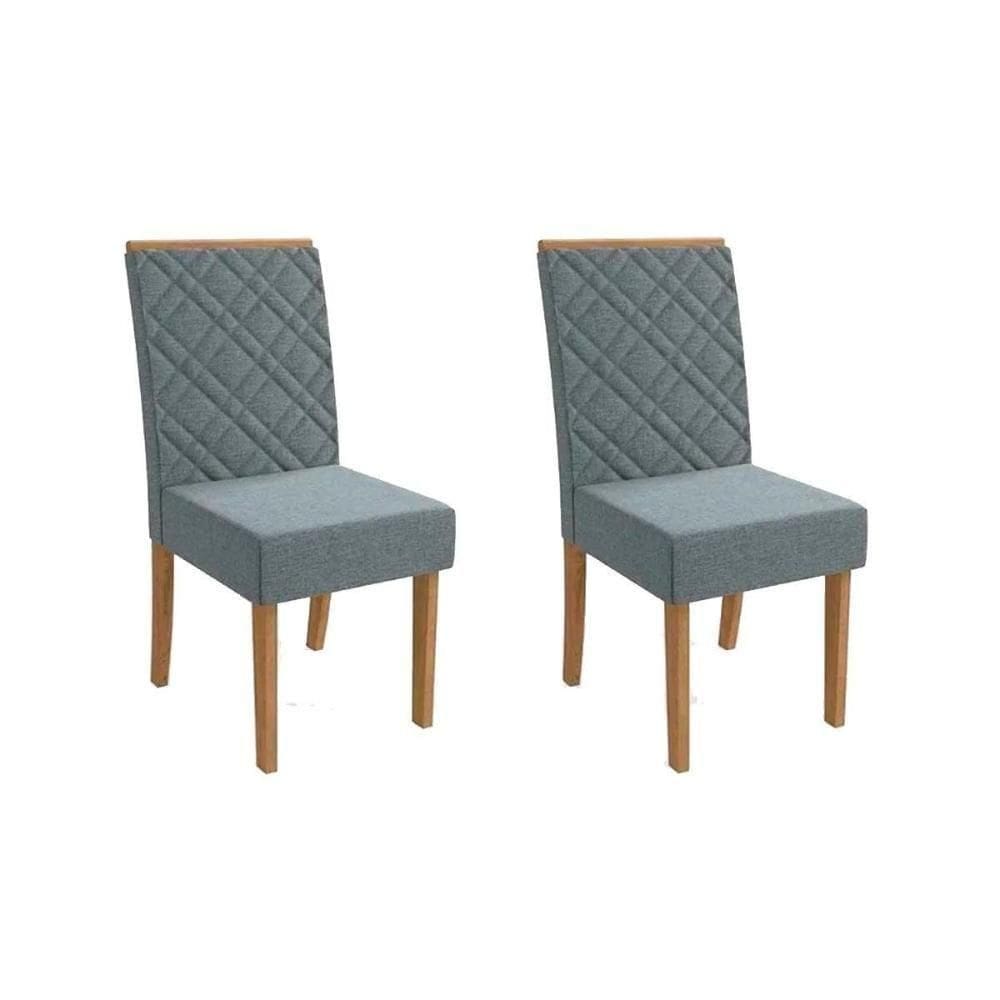 Cadeira Sala De Jantar 2cad149fr Kit 2 Un Freijo/linho Cinza A056 - Kappesberg