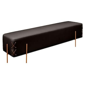 Recamier Eros Luxo Base Bronze Castellar Móbile Preto