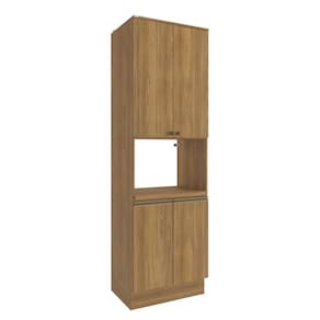 Kit Forno Celeste Kappesberg 100% Mdf 4 Portas Nogueira 70cm