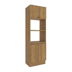 Kit 2 Fornos Celeste Kappesberg 100% Mdf 4 Portas Nogueira 70cm
