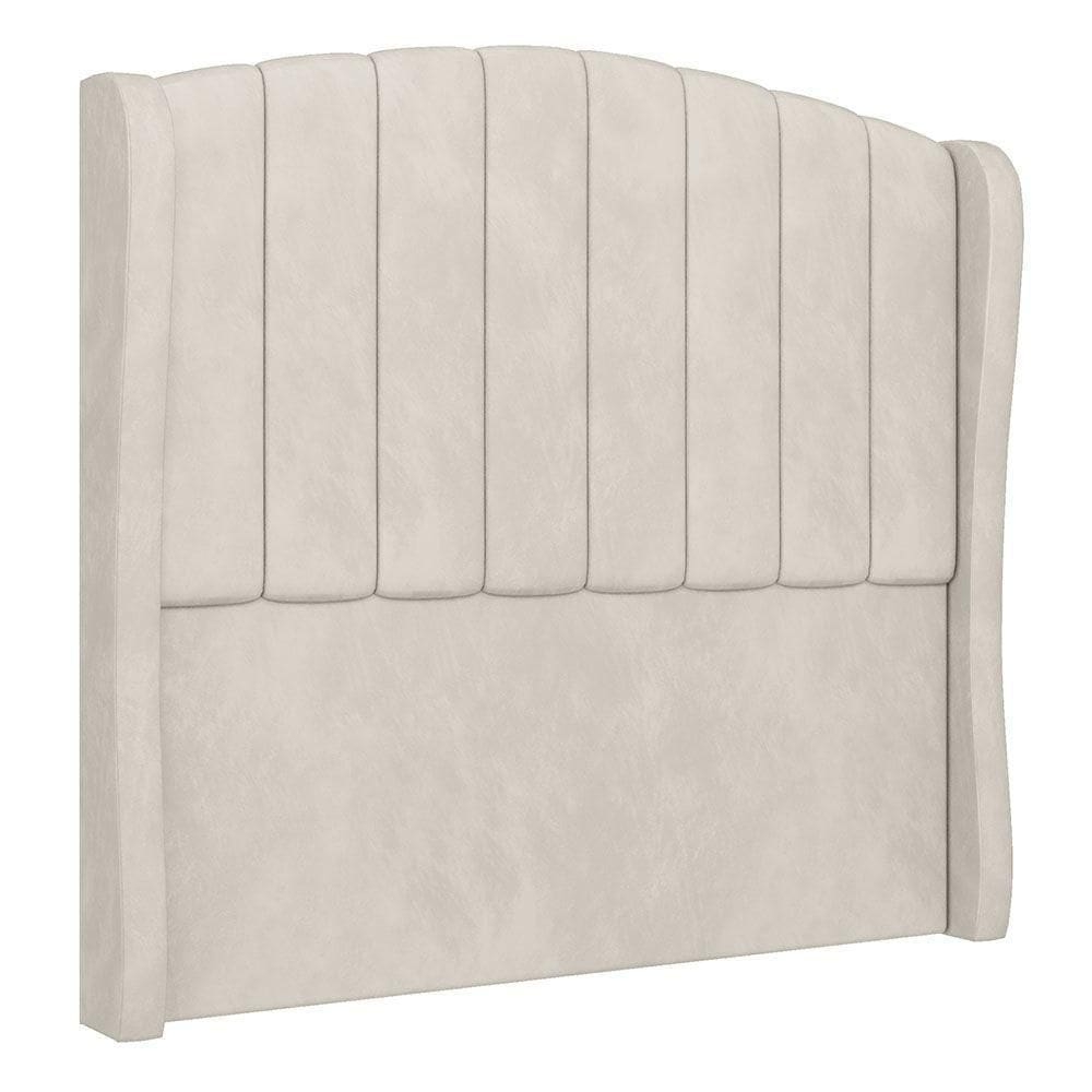 Cabeceira Casal Cama Box 140cm Glenda I02 Veludo Bege Mpozenato