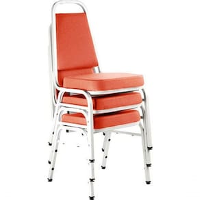Kit Com 3 Cadeiras Empilháveis Linha Hotel Plus Vermelho