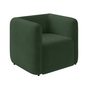 Poltrona Sala De Estar Decorativa Laguna Veludo K01 - D`rossi Cor Verde