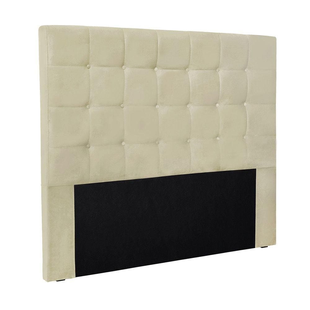 Cabeceira Cama Box Casal 140 Cm Verona Veludo Bege S04 - D`rossi