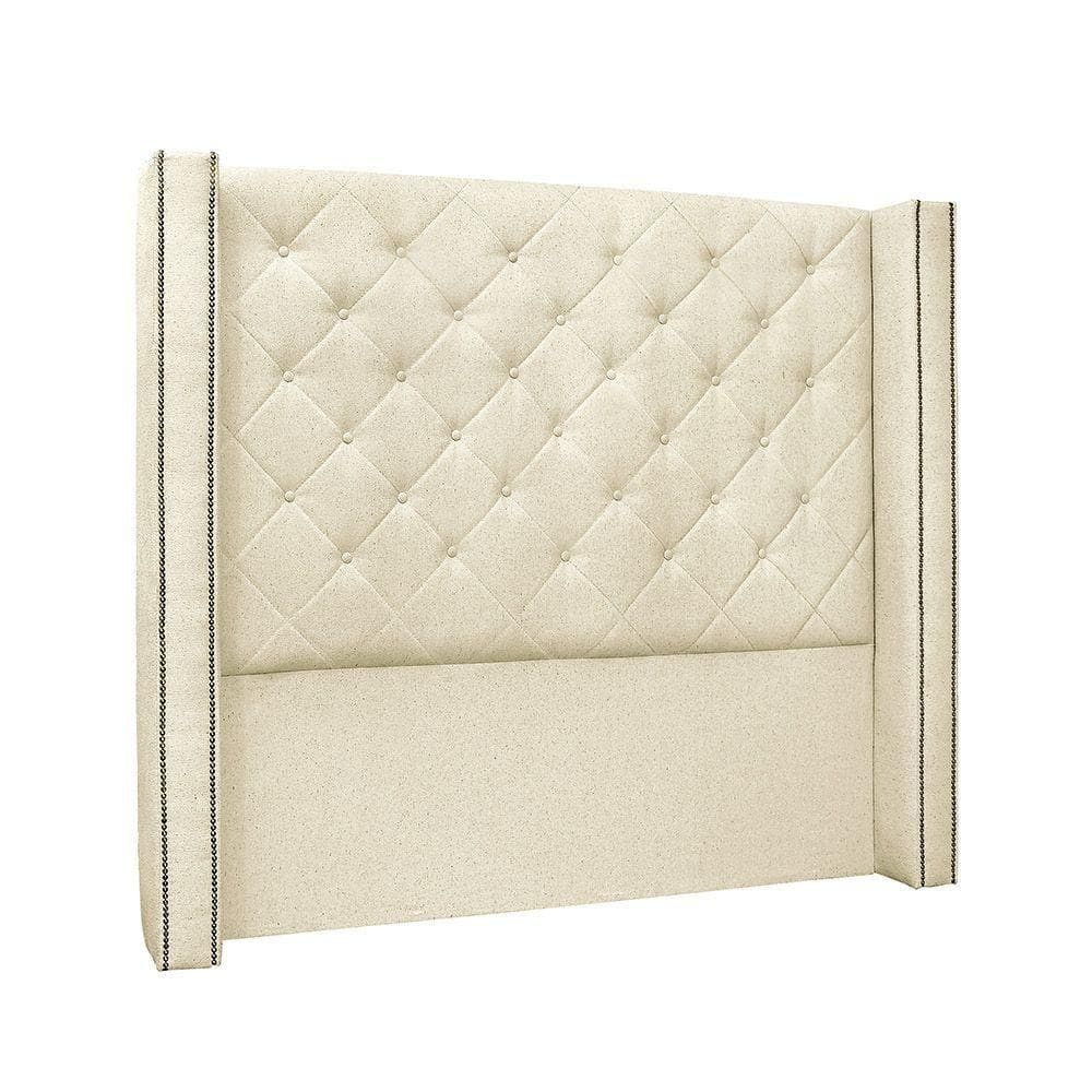 Cabeceira Cama Box Solteiro 90 Cm Vicenza Linho Pérola S04 - D`rossi
