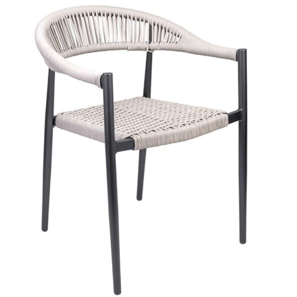 Cadeira Trancoso Base Preta - Amêndoa