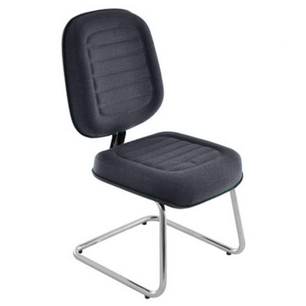 Cadeira Diretor Para Escritório Cromada Linha Blenda Cinza