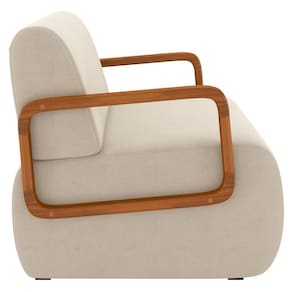 Poltrona Decorativa Orgânica Para Sala Kit 2 Belarus K04 Veludo Bege Mpozenato