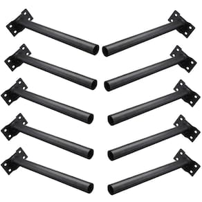 Suporte Barra luminaria Solar Parede Kit 10 Uni Aço Pintura Eletrostatica Poste Rua Iluminaçao Casa Segurança Quintal Jardim
