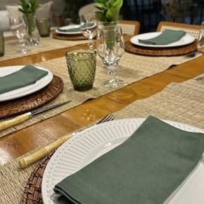 Passadeira Para Mesa Em Junco 1,20mt X 30cm Caminho Mesa