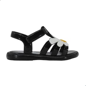 Sandália Mini Melissa Hip Bloomy Infantil Preto/Branco