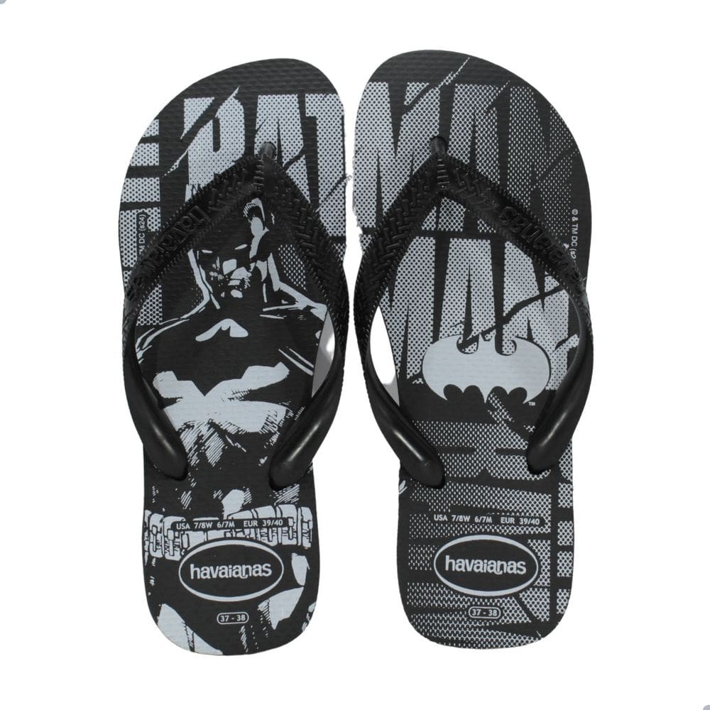 Chinelo Havaianas Top Dc Logomania-Preto