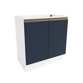 Balcão Celeste Kappesberg 100% Mdf 2 Portas Branco/azul 80cm