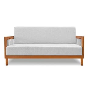 Sofá 2 Lugares Base De Madeira Mariana 160 Cm Linho S04 - D`rossi Cor Grigio