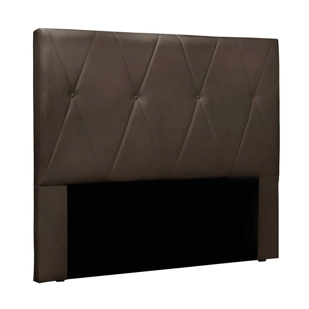 Cabeceira Cama Box Casal 140 Cm Aquilla Veludo Marrom S04 - D`rossi