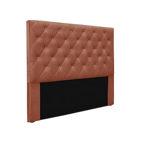 Cabeceira Cama Box Solteiro 90 Cm Tania Veludo S04 - D`rossi Cor Cobre