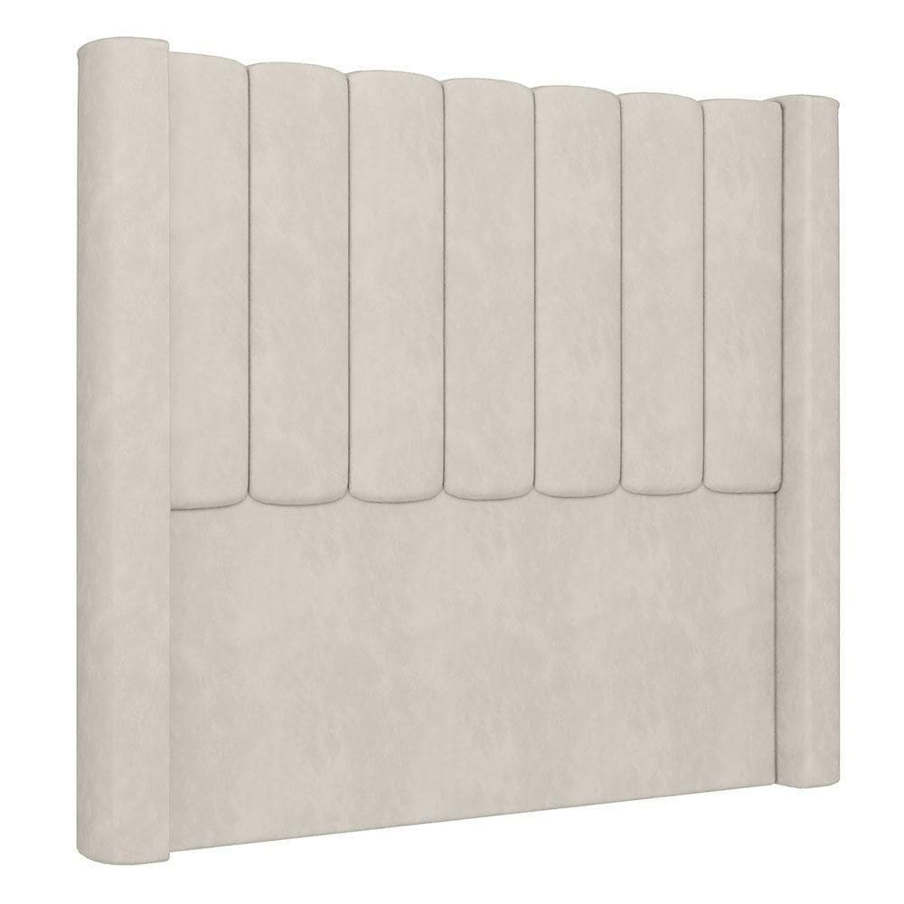 Cabeceira Casal Cama Box 140cm Claire I02 Veludo Bege Mpozenato