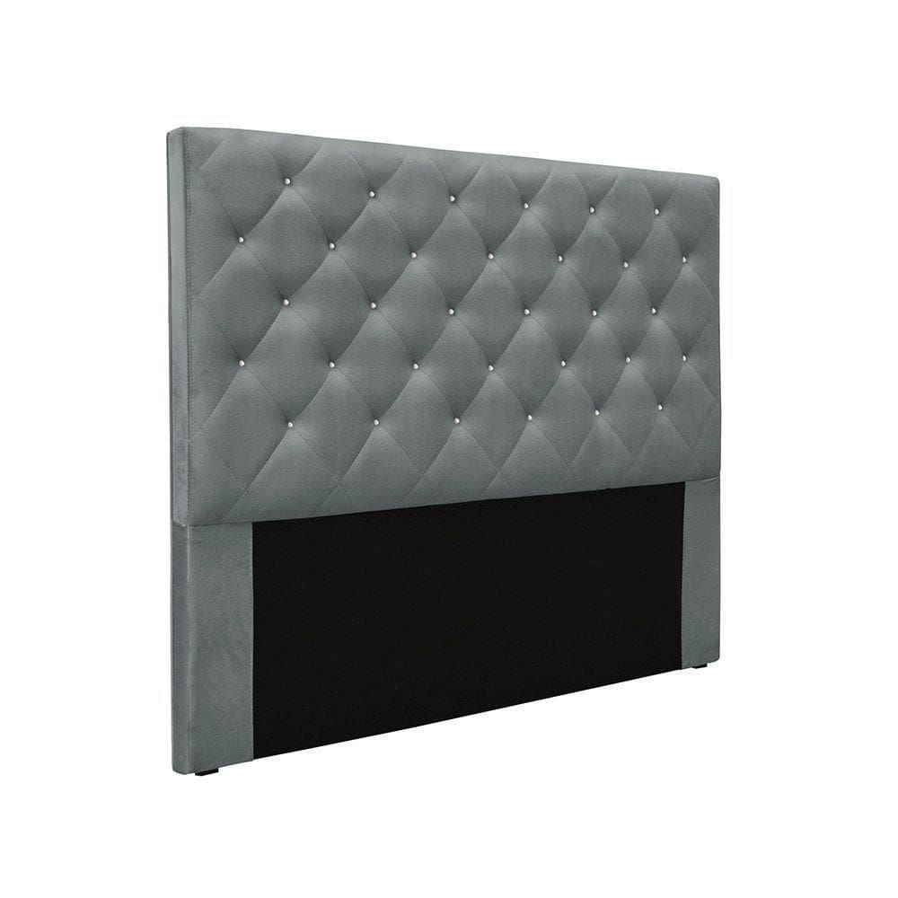 Cabeceira Cama Box King 195 Cm Tania Veludo Cinza S04 - D`rossi