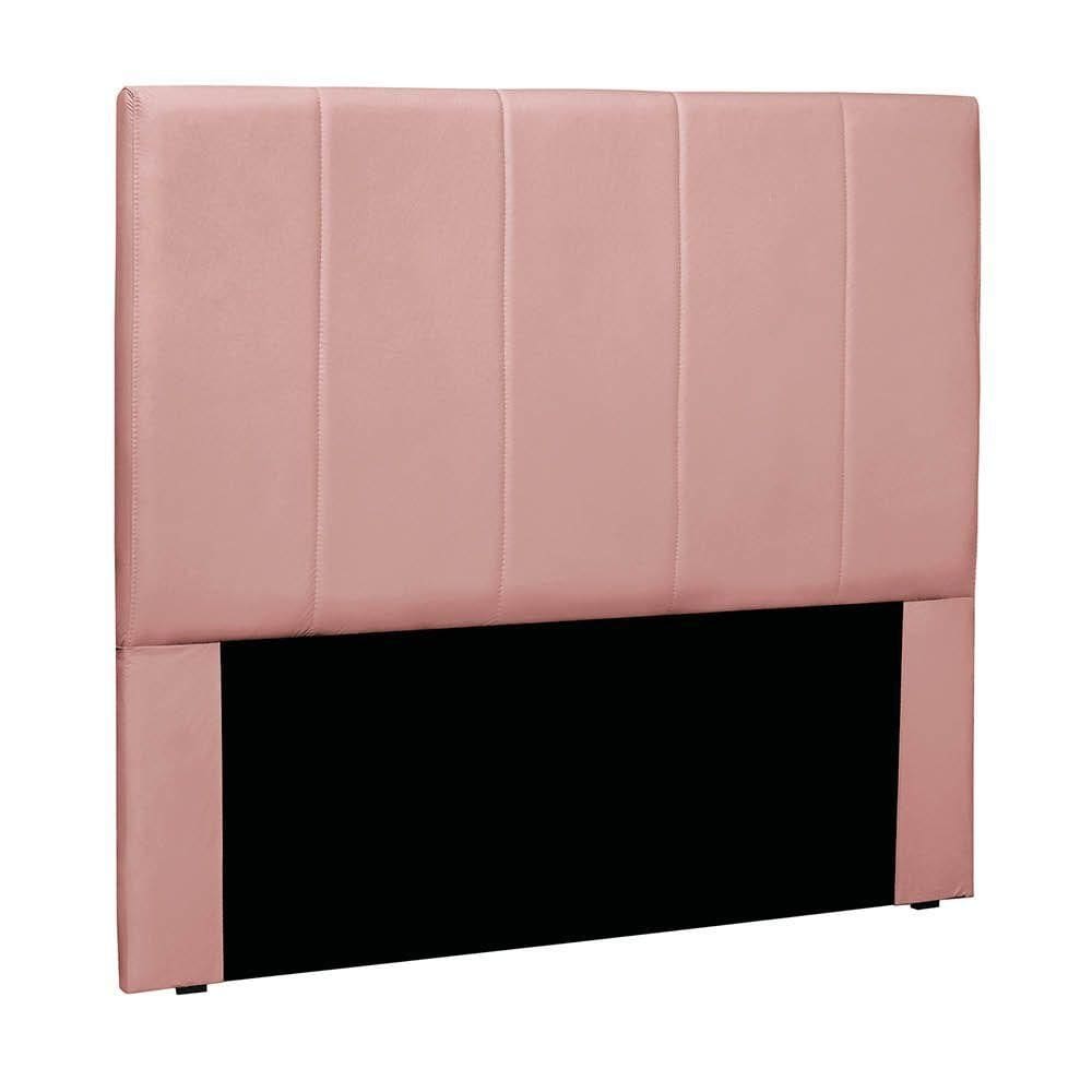 Cabeceira Cama Box King 195 Cm Arizona Veludo S04 - D`rossi Cor Rosa
