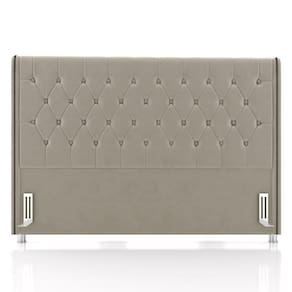 Cabeceira Cama Box Solteirão 96cm Florenza P02 Veludo Bege - Mpozenato