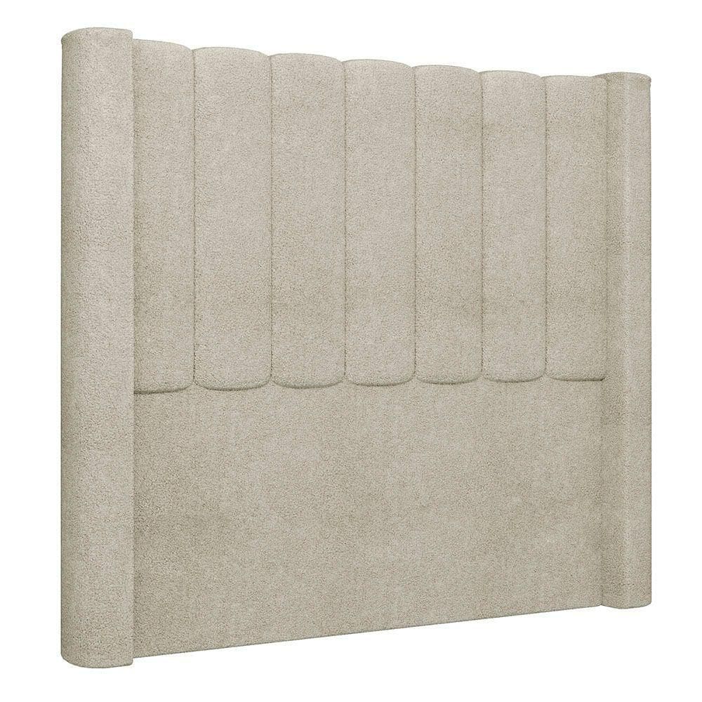Cabeceira Casal Cama Box 140cm Claire I02 Bouclê Bege Mpozenato