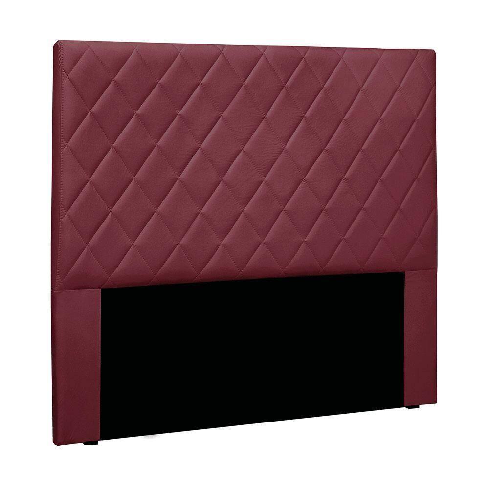 Cabeceira Cama Box Casal 140 Cm Dubai Veludo S04 - D`rossi Cor Vinho