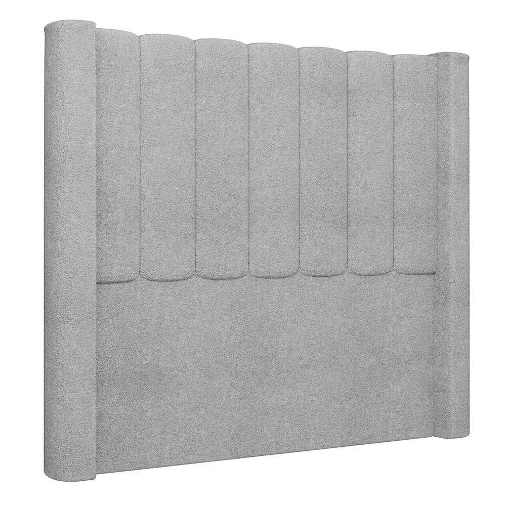 Cabeceira Casal Cama Box 140cm Claire I02 Bouclê Cinza Mpozenato