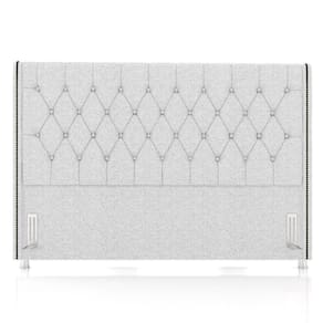 Cabeceira Cama Box Solteirão 96cm Florenza P02 Linho Cinza Claro - Mpozenato