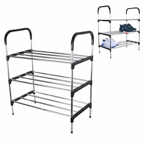 Sapateira Rack Organizador 3 andares Sapatos Tenis Calçados Multiuso Objetos Prateleiras Desmontavel Movel Casa